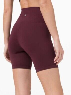lululemon athletica High-Rise Bike 6 inch Shorts in Deep Wine